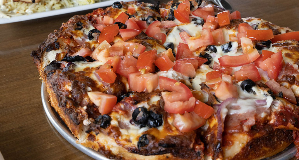 regina style pizza at the mad greek in moose jaw