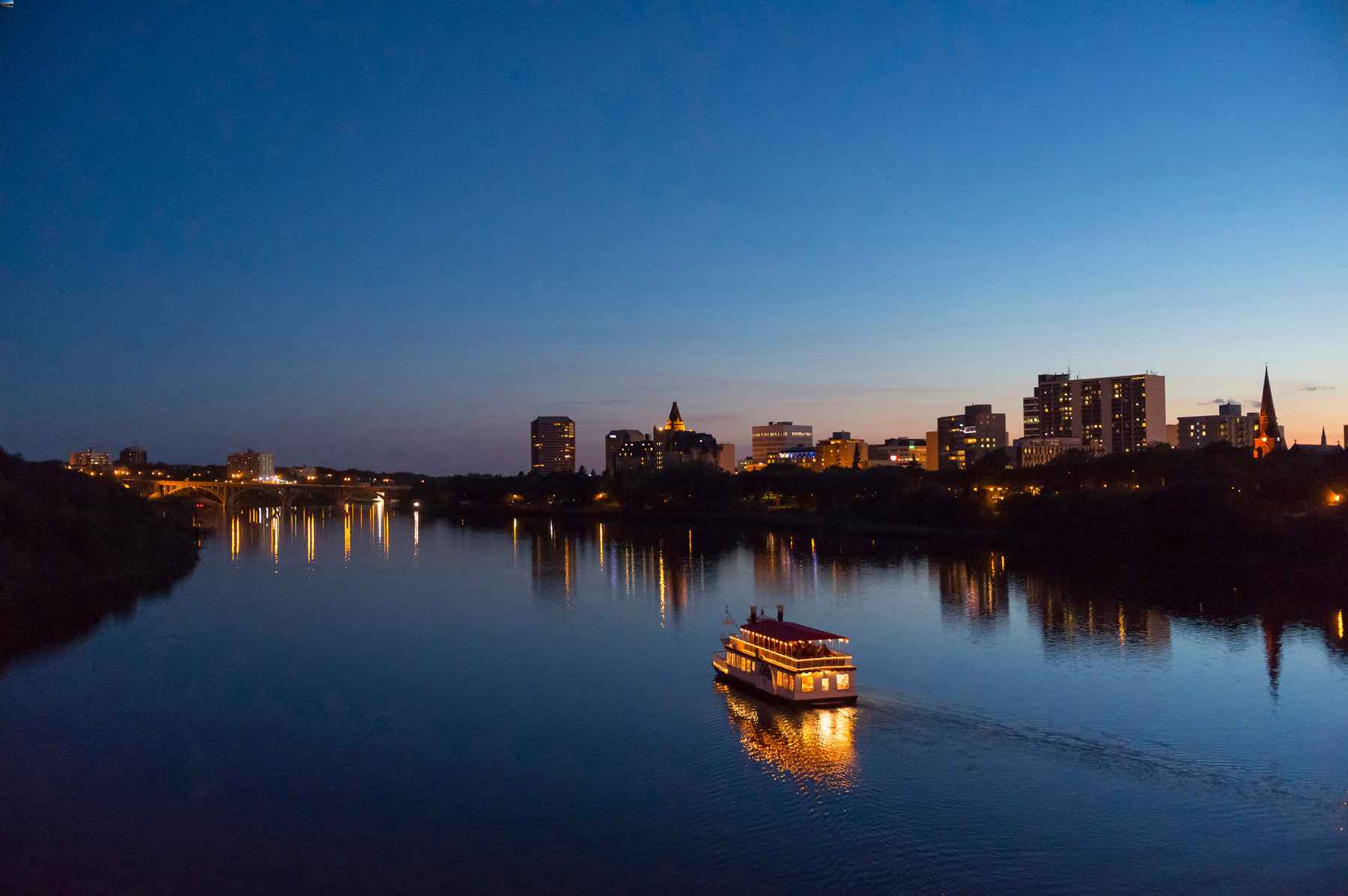 Prairie River Cruises Boat on the river in Saskatoon