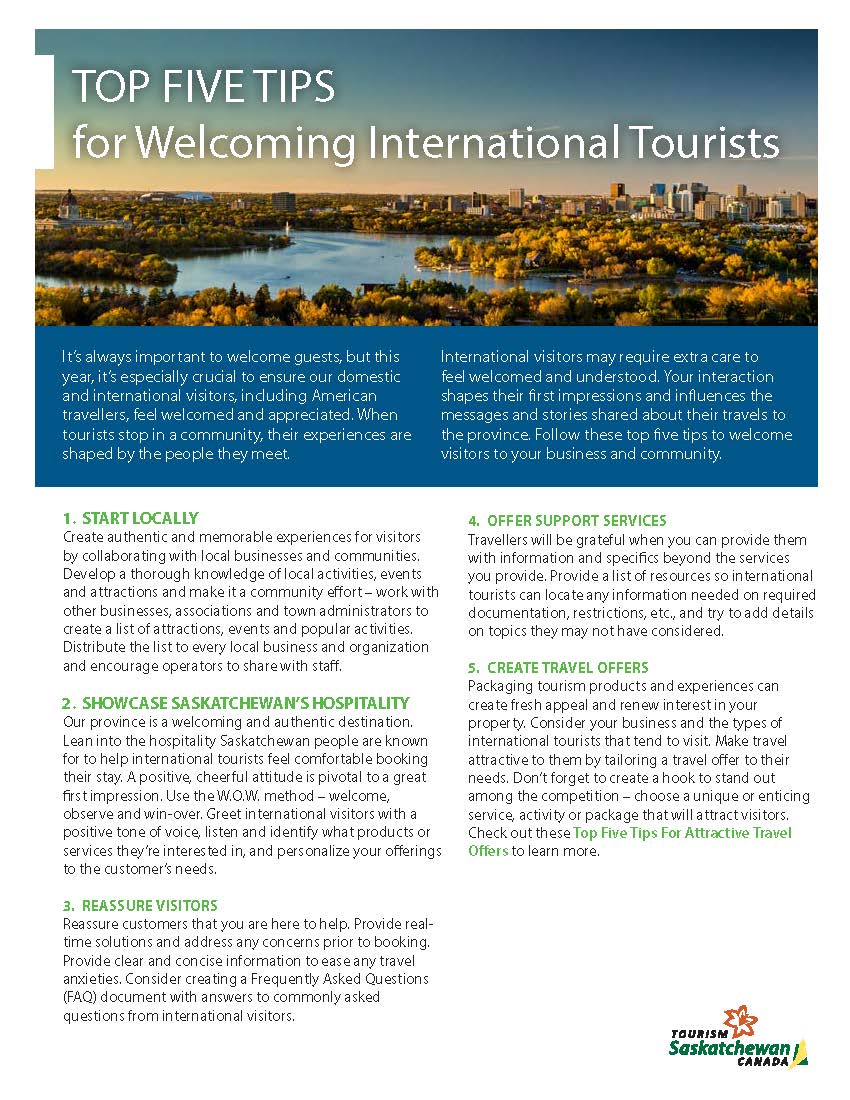 Top Five Tips for Welcoming International Tourists