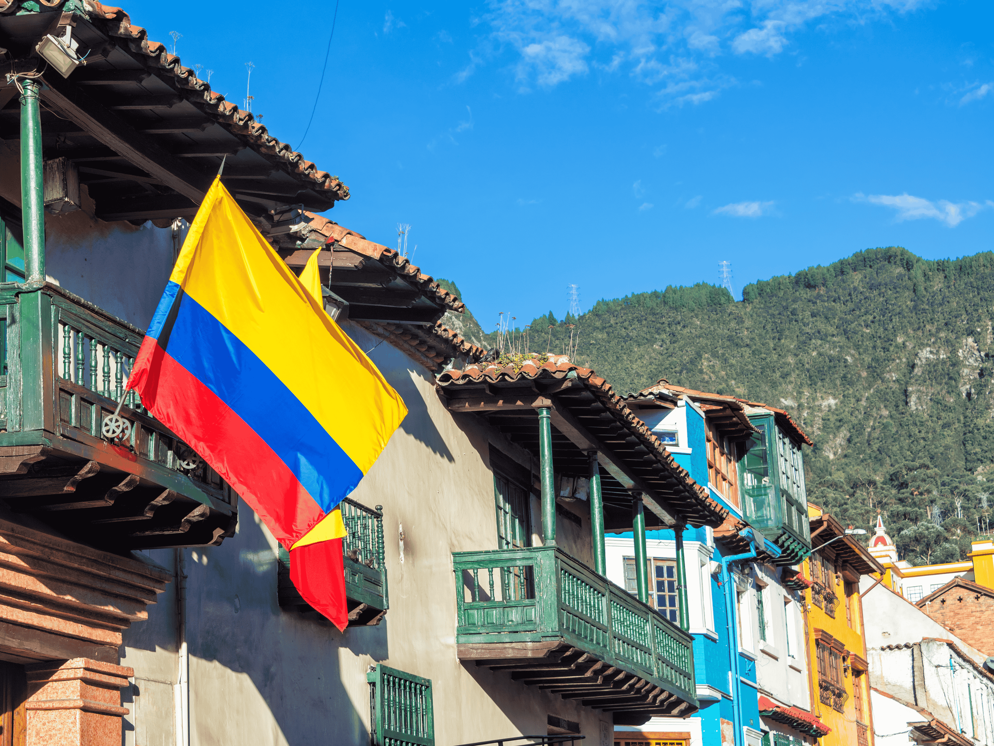 Colombian flag in Cartenga, Colombia