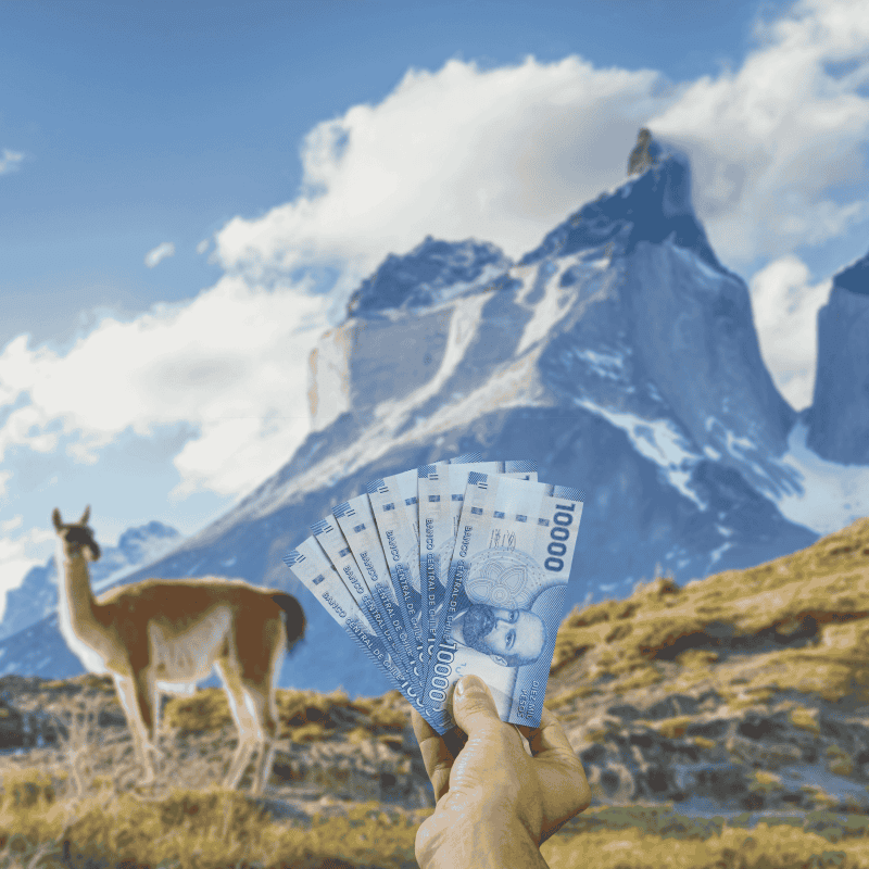 Chilean Peso (CLP) notes in Chile