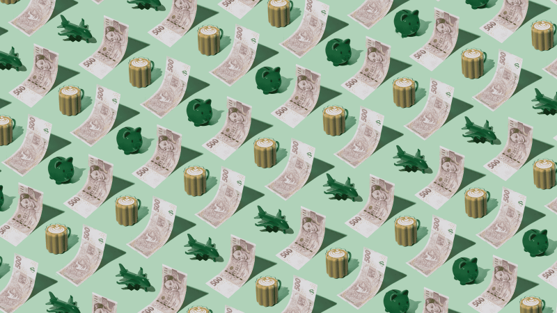 CZK-RepeatingPattern-Cash-Czech-Koruna