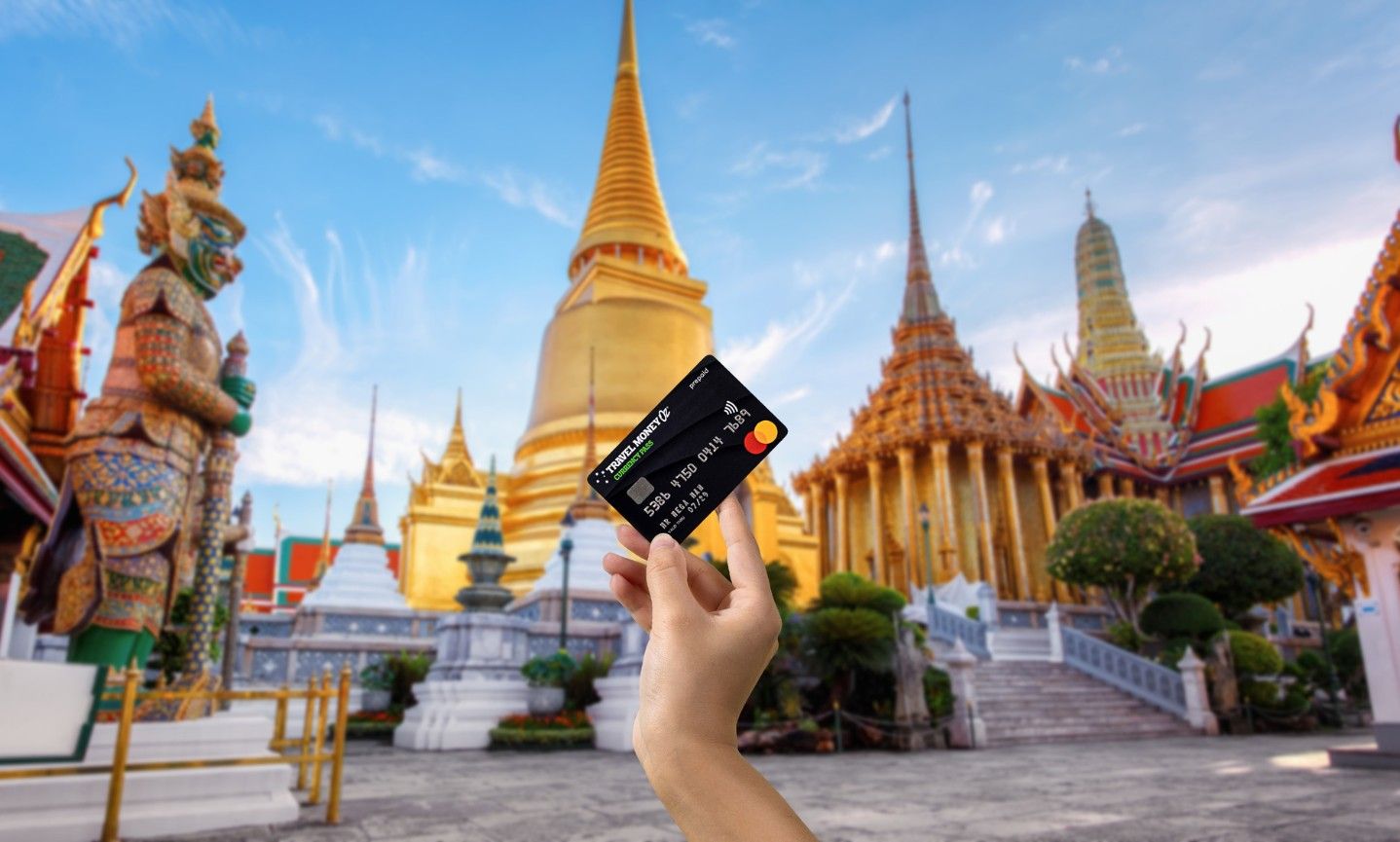 Using Currency Pass travel money card in Thailand, featuring Bangkok