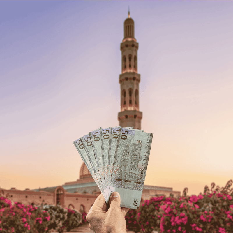 Omani Rial (OMR) cash notes in Oman