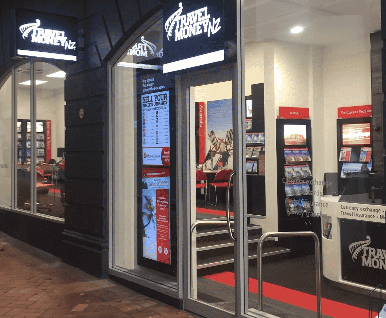 Travel Money NZ Cable Car Lane for Currency Exchange