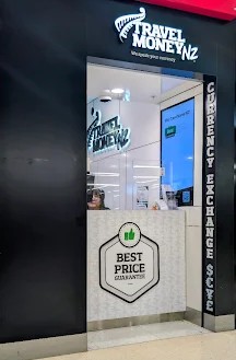 Travel Money NZ Lynnmall Auckland store showing currency exchange counter