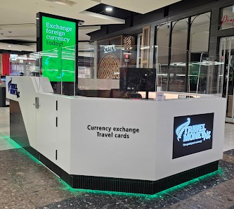 Travel Money NZ Manukau Auckland store showing currency exchange counter