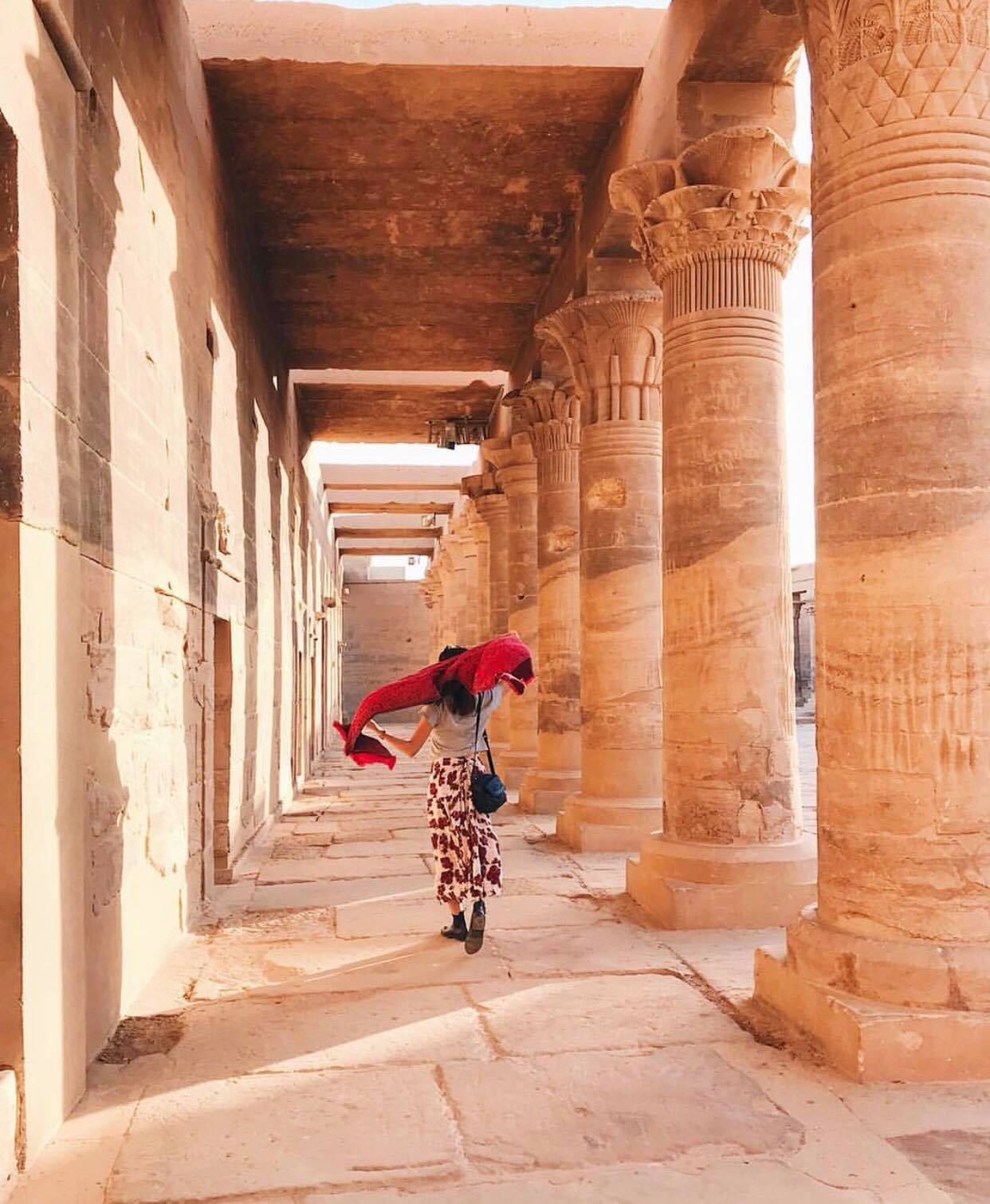 Girl in Philae temple