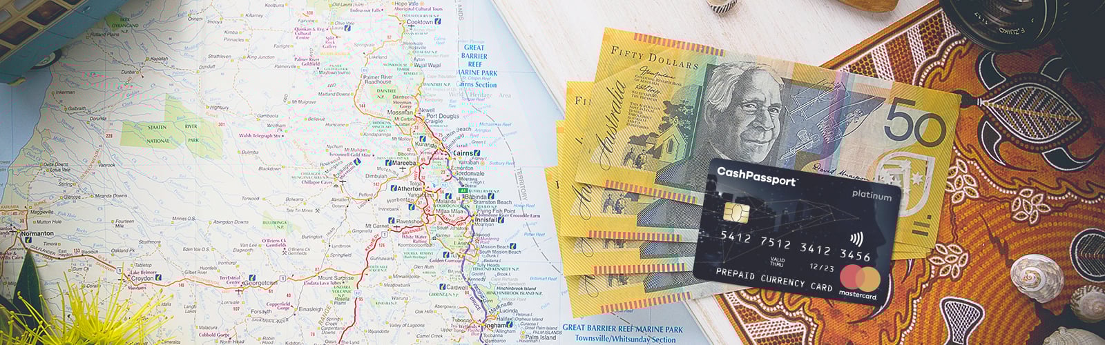 Australian currency and pre paid travel money card
