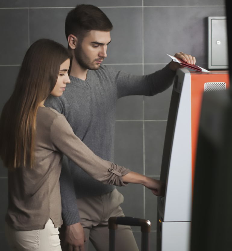 couple at ATM