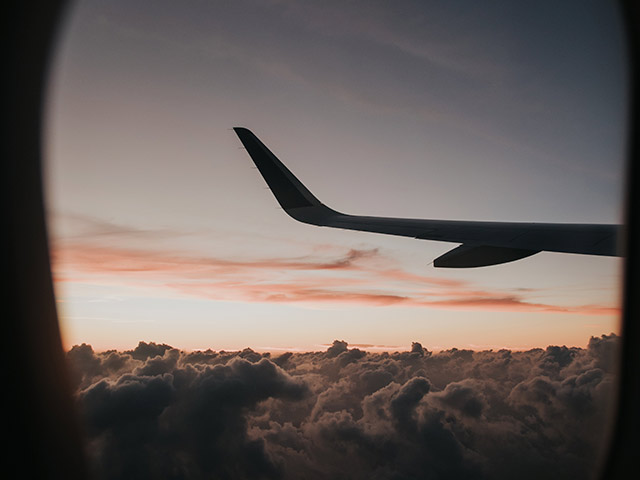 view from plane window