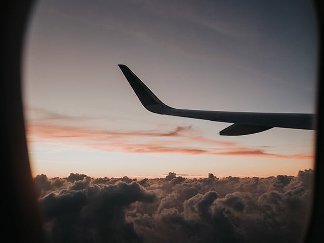 view from plane window