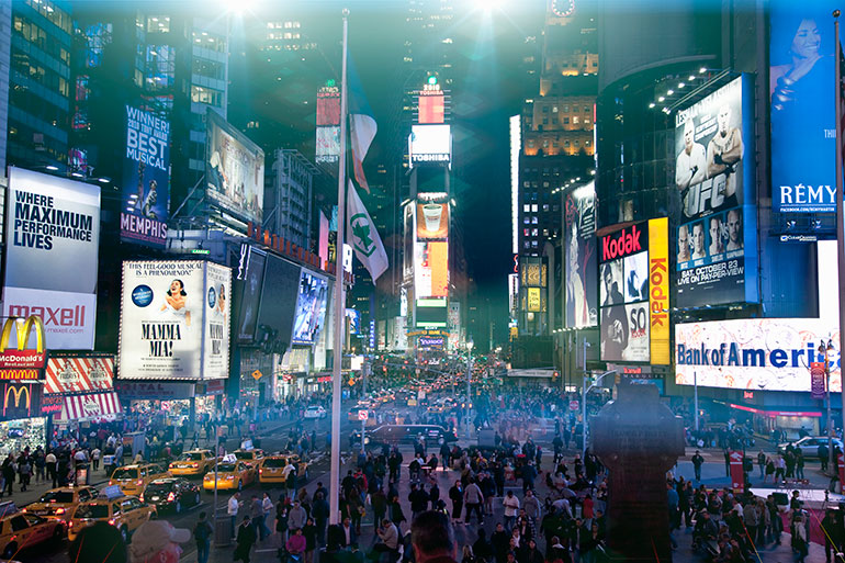 Times Square at night