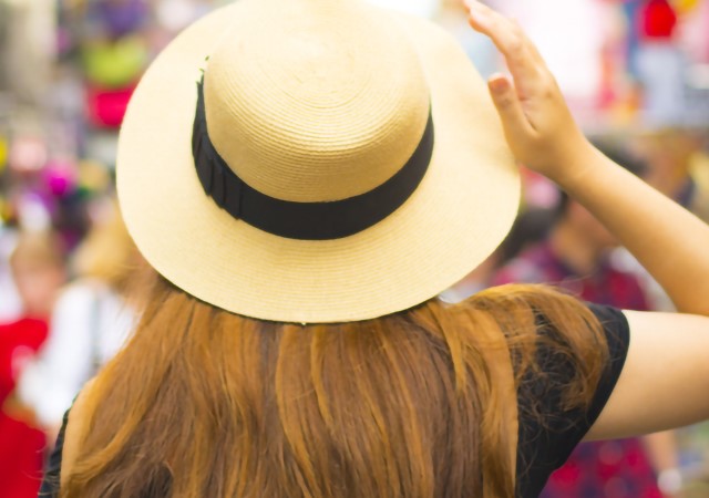 Woman at overseas markets