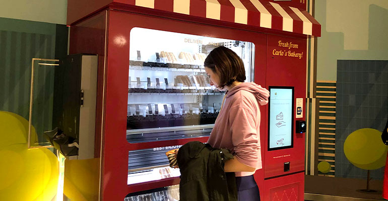 Cake vending machine