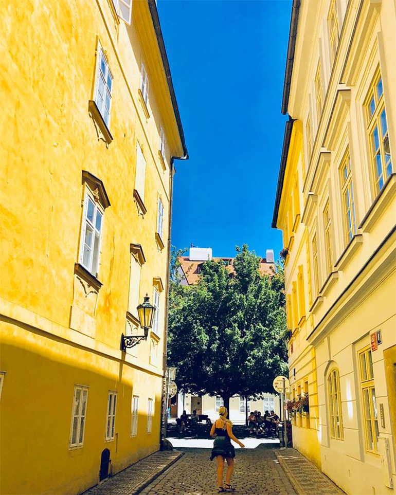 Girl in Prague, Czech Republic