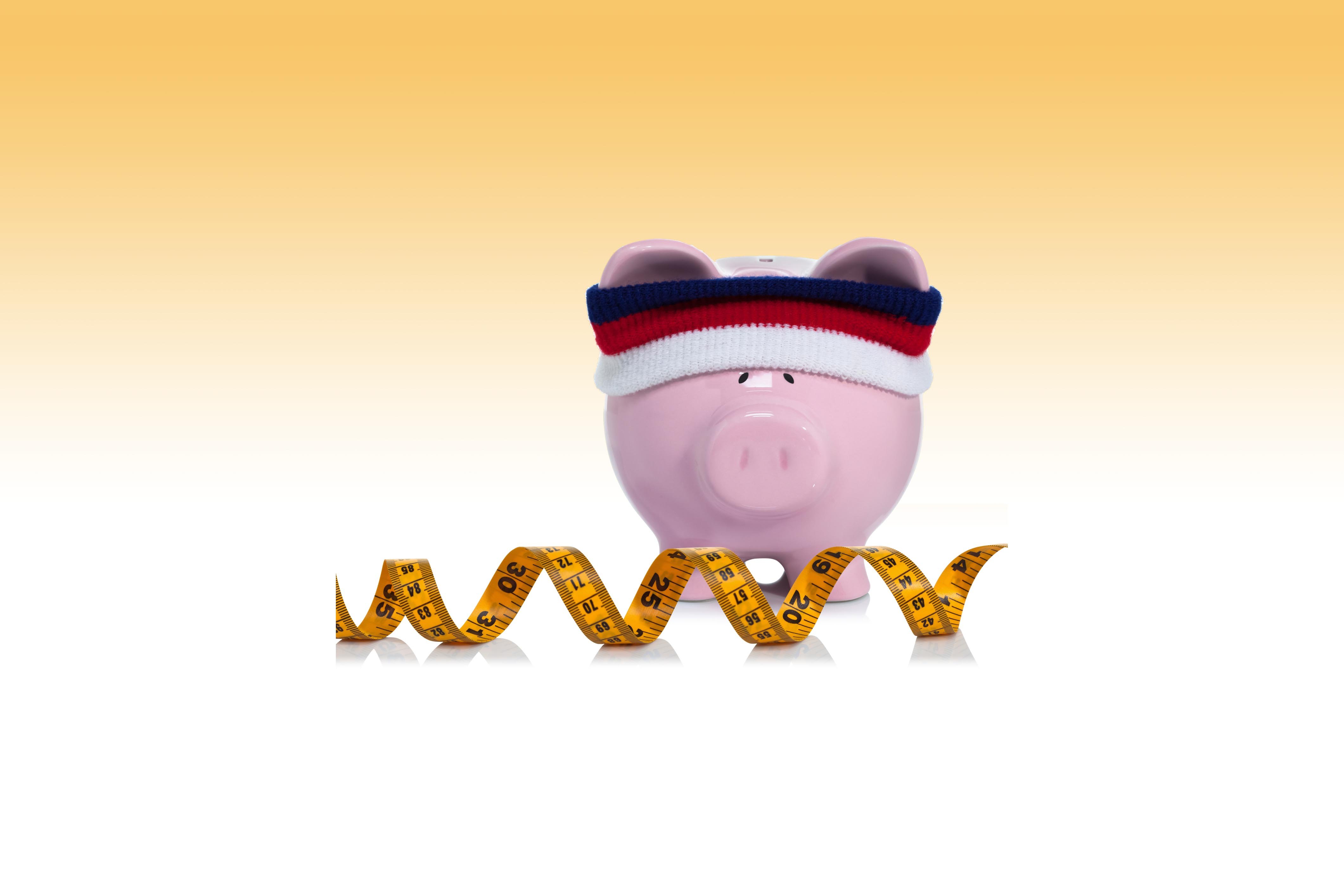 Piggy bank getting a workout