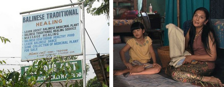 Bali Eat Pray Love Wayan Clinic and Film Still.