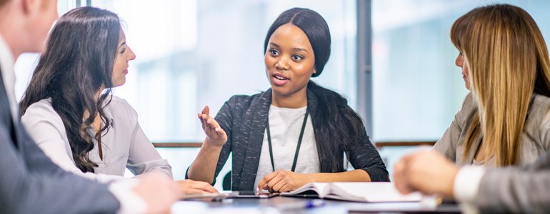 CEO women and high-level women of diverse backgrounds in a business meeting. CEO women and high-level women of diverse backgrounds in a business meeting.