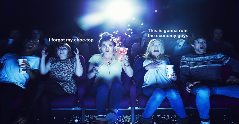 People at movie cinema