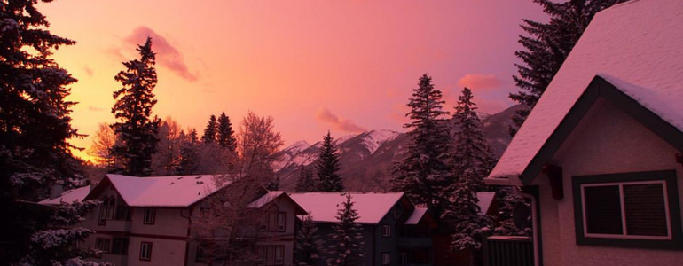 The prettiest sunrise I’ve ever witnessed. From my apartment window in Banff, Canada. The prettiest sunrise I’ve ever witnessed. From my apartment window in Banff, Canada.