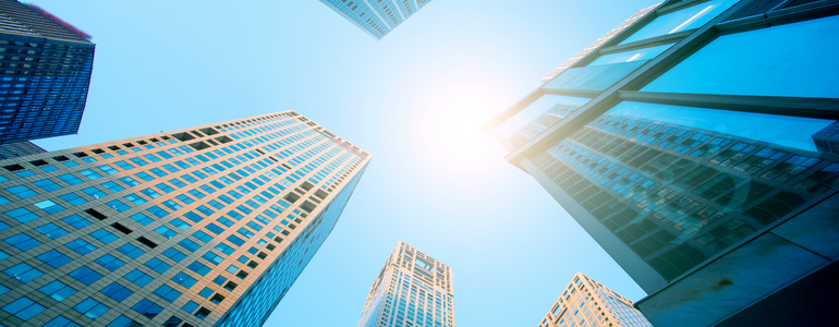 Highrise buildings in the skyline, symbolising it Highrise buildings in the skyline, symbolising it