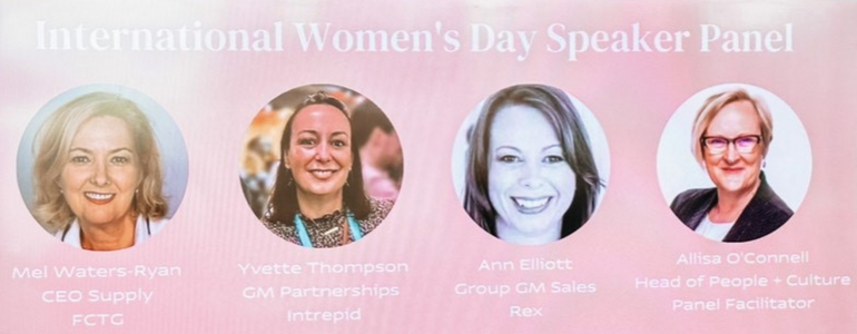 The panelists for International Women The panelists for International Women