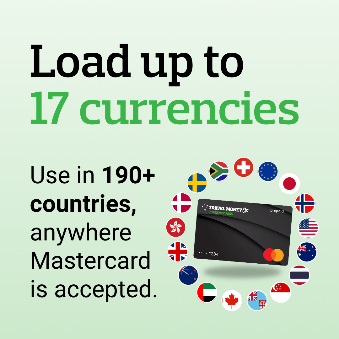 Load 17 currencies - Currency pass
