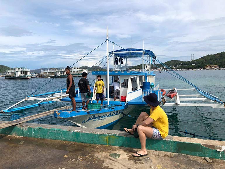 Boat in Coron harbour 