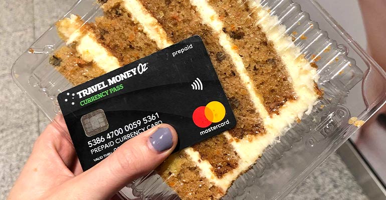 Currency pass and cake