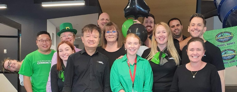 Travel Money Oz head office team photo (all genders), taken on our one-year anniversary since reopening our doors! Travel Money Oz head office team photo (all genders), taken on our one-year anniversary since reopening our doors!