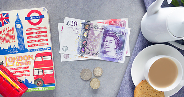 Great british pound and tea