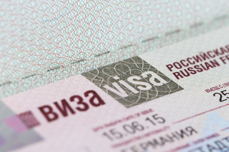 russian passport close up