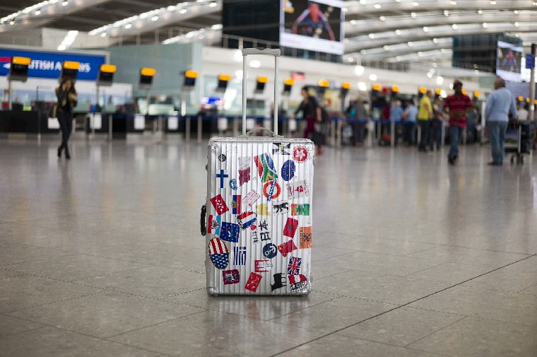 suitcase in airport