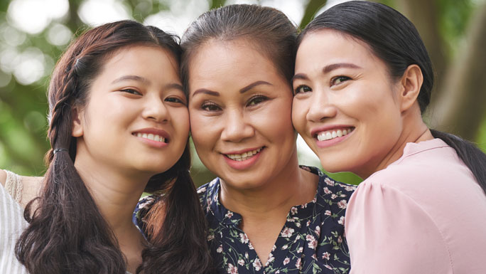 Multigenerational Asian women, stock photo