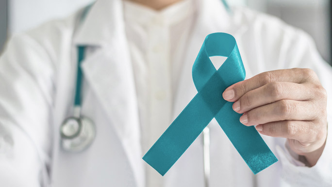 teal ovarian cancer ribbon