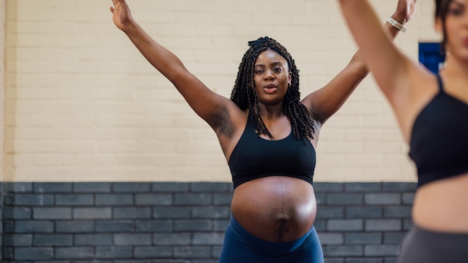 pregnant women dancing