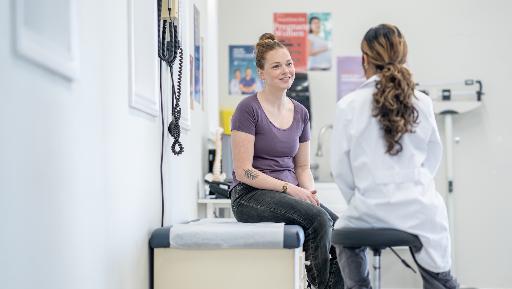 Dr. Pradhan meets with female patient