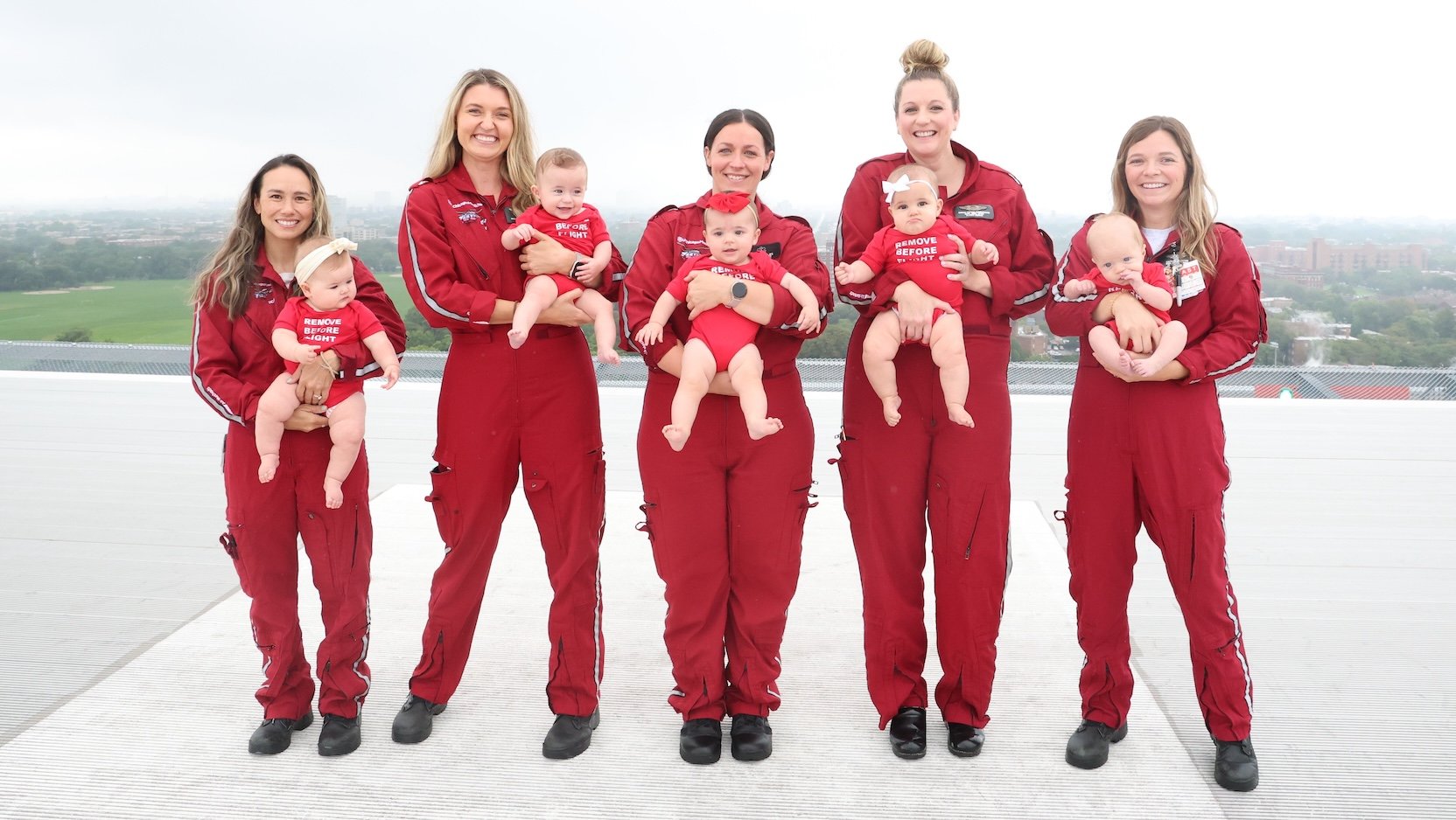 Skyborne sisterhood: UCAN flight nurses bond as new moms