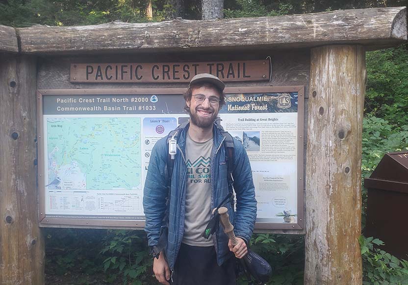 Adam Rubinberg hiking the Pacific Crest Trail
