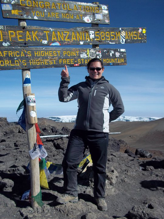 Sarah Casalan Bittle climbed Mount Kilimanjaro in 2010
