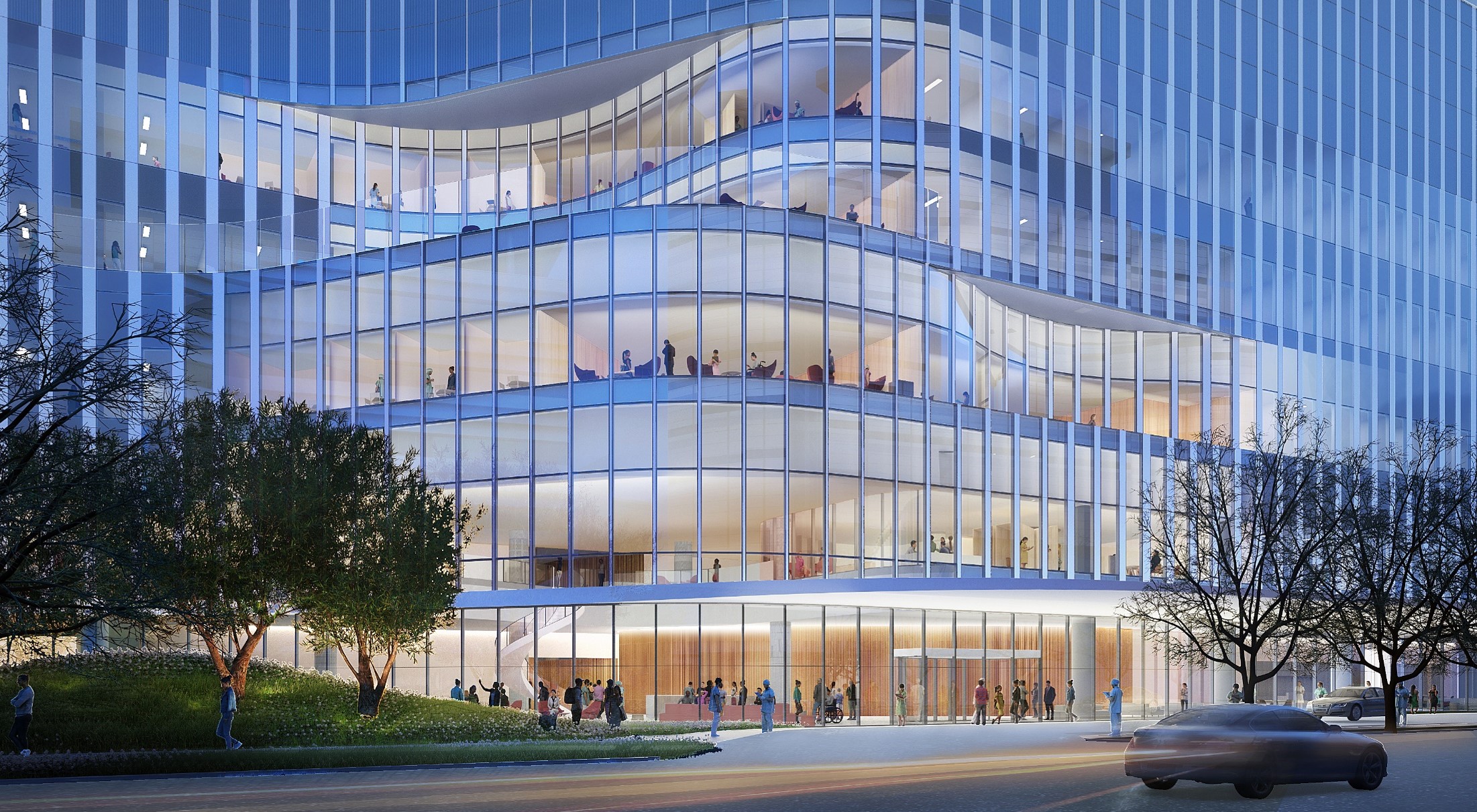 With more than a year to go until opening, the 575,000-square-foot, seven-story cancer pavilion is moving along on time and on budget.