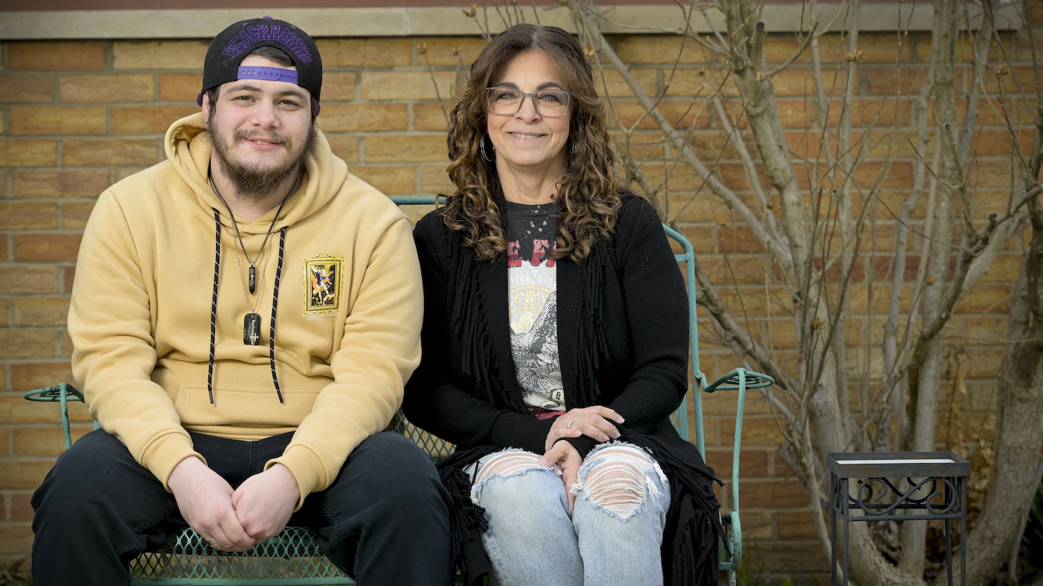 Jonathan Nemeth and his mom