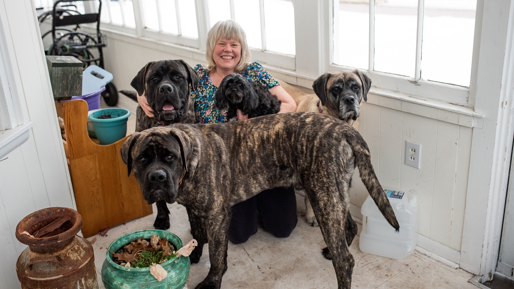 Kara Gilbraith and her dogs