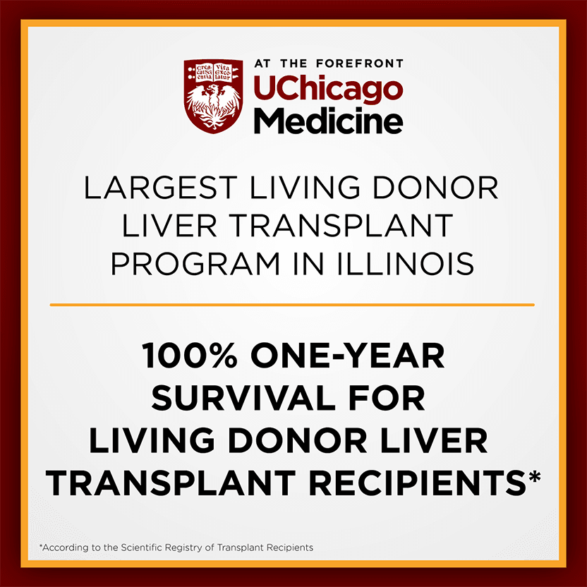 Largest living donor liver transplant program in Chicago and Illinois