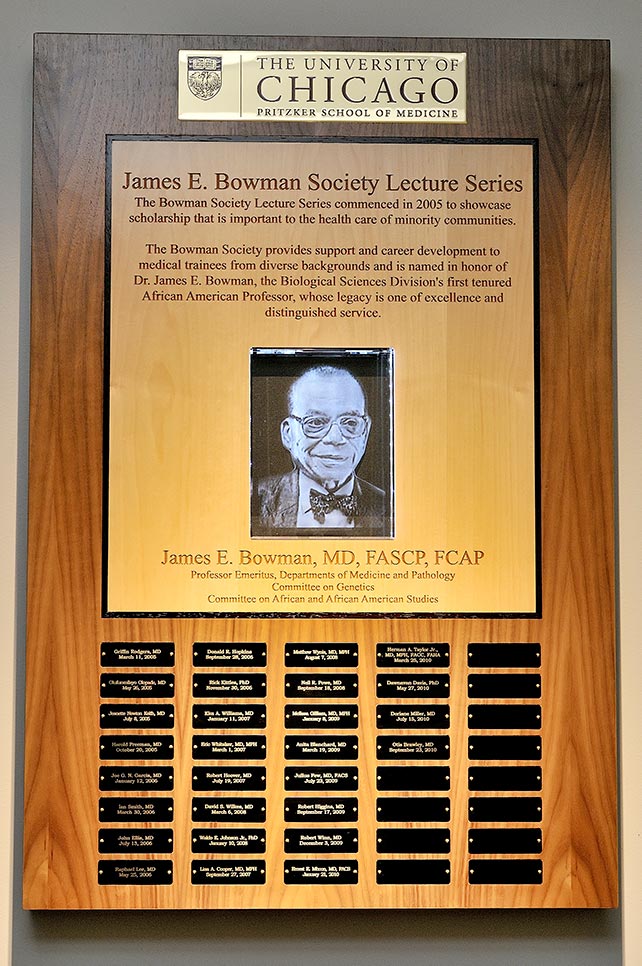 Bowman lecture plaque