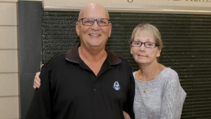 Ingalls lung cancer patient Diane Mitchell, right, with husband, Randy