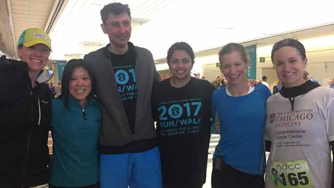 The University of Chicago team at the NOCC’s Illinois Chapter Run/Walk to Break the Silence on Ovarian Cancer.