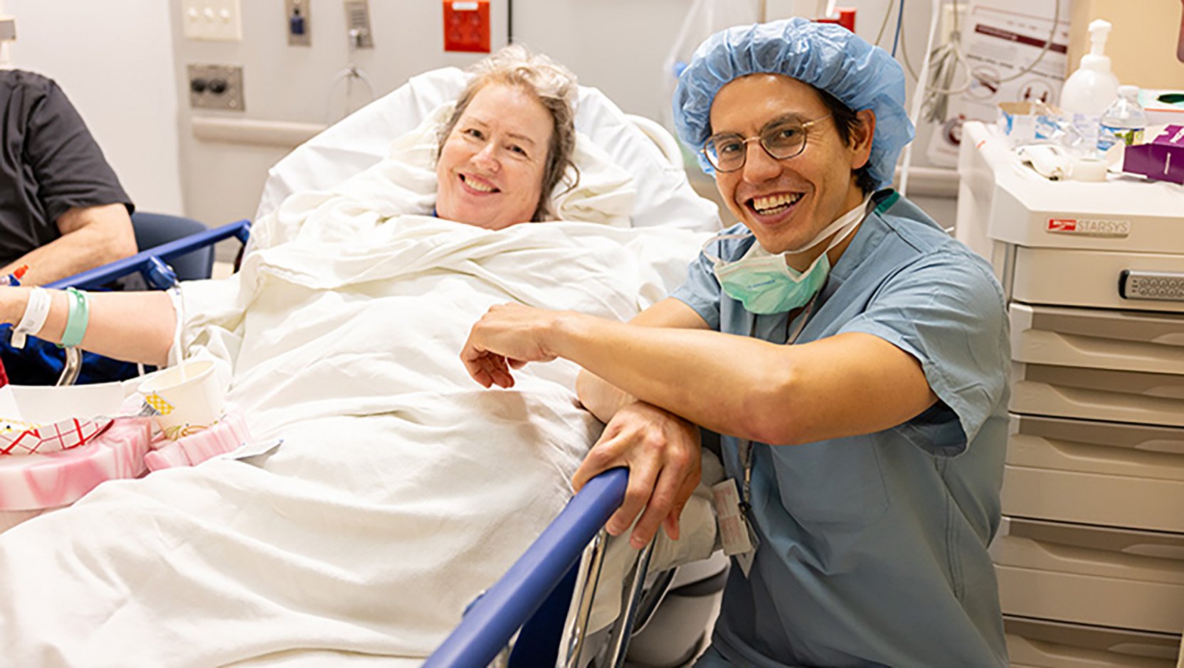 Dr. Jeffrey Stepan with patient