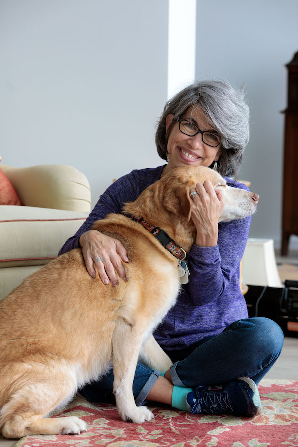 Kay Fricke and her dog, Rusty